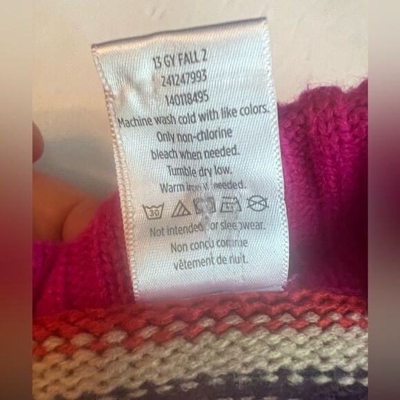 Gymboree Sweater Fashionable Fox Line Wrap Girls Sz M (7/8) Multicolor Stripes - Picture 8 of 8